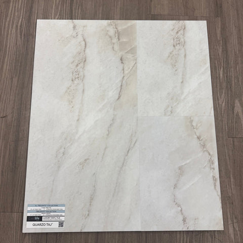 MSI Everlife Trecento Quarzo Taj cream onyx look luxury vinyl tile