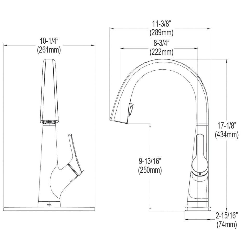 Elkay Avado Single Hole 2-in-1 Matte Black Kitchen Faucet with Filtered Drinking Water