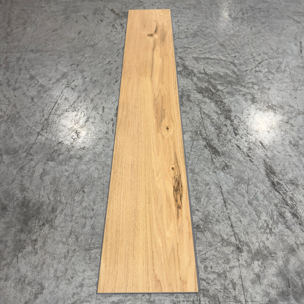 Mohawk LVP Flooring 567 - 5MM - Single plank showing full length with open grain pores and dark mineral-filled knot detail