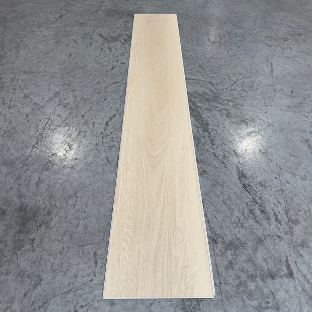 Toucan SPC Flooring 512 - 6MM - Single plank showing full length pale cream-beige whitewash finish with subtle grain detail