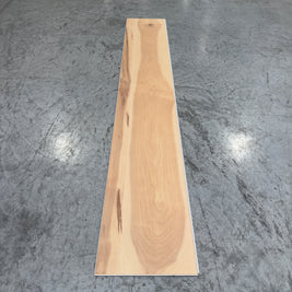 Toucan SPC Flooring 510 - 6MM - Single plank showing full length natural hickory finish with dramatic dark figure and organic color variation