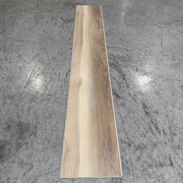 Toucan SPC Flooring 508 - 6MM - Single plank showing full length warm greige finish with gentle figure swirls and natural grain detail